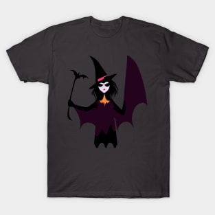 Halloween Bat Witch Dark T-Shirt